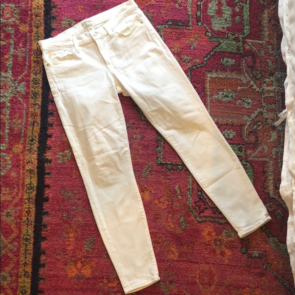 JCrew White Toothpick Jeans